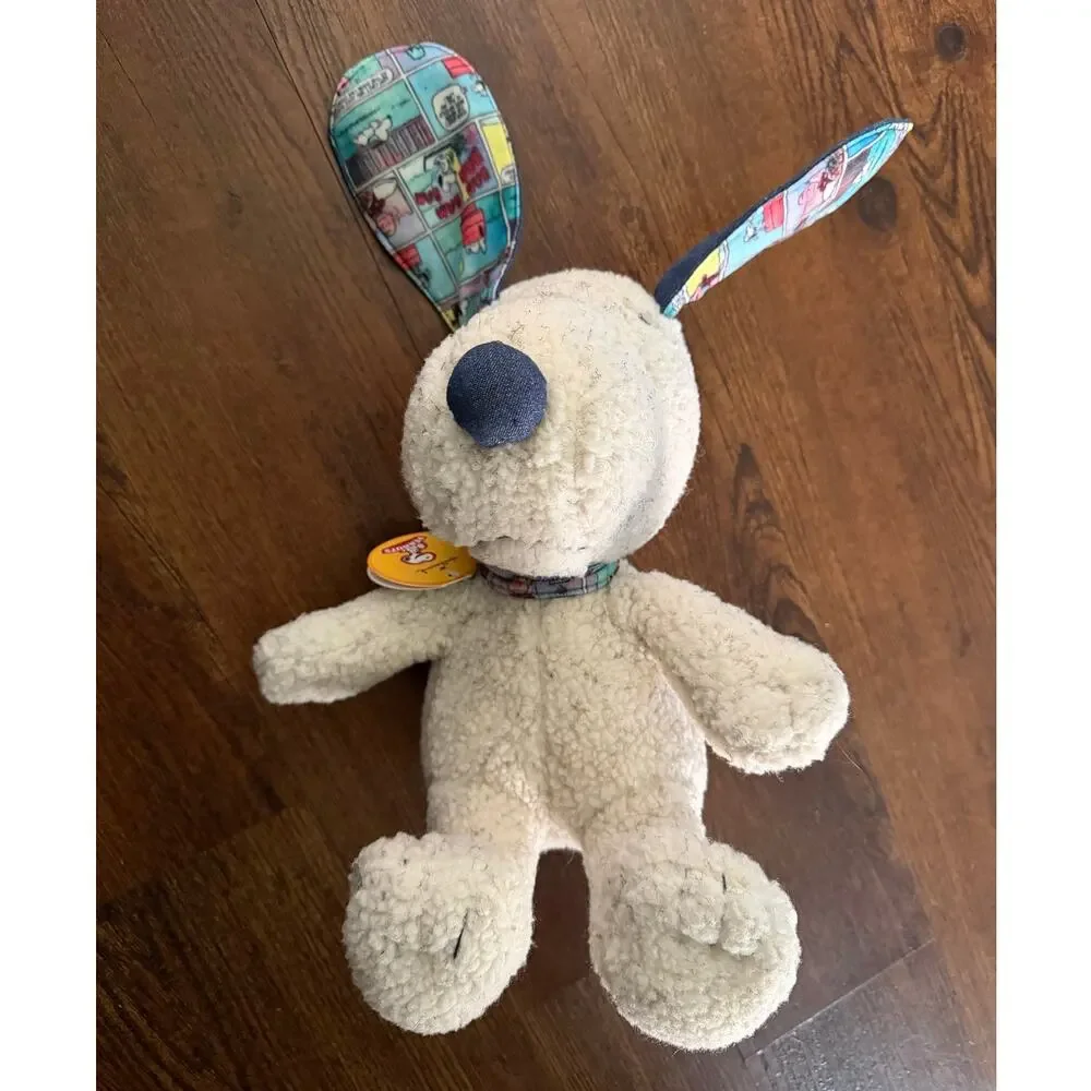 Hallmark Peanuts SNOOPY Plush Denim & Comic Strip EARS RARE NWT